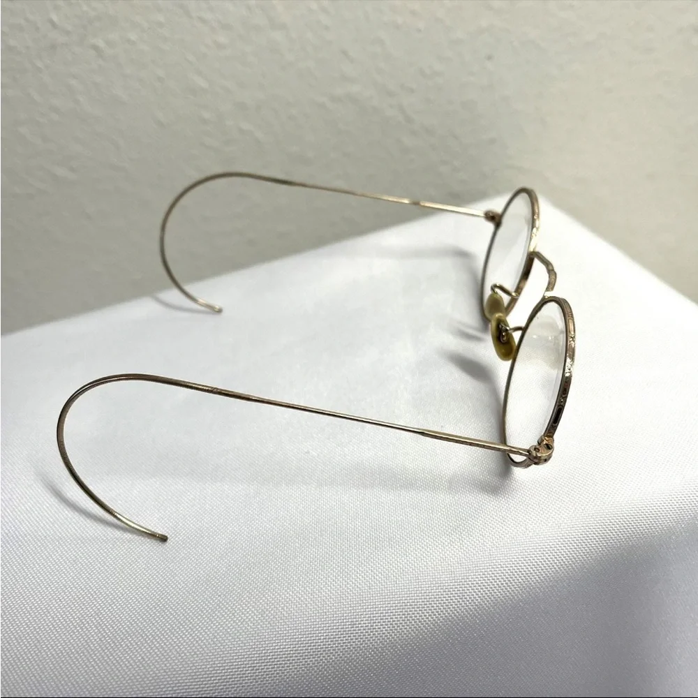 Vintage 1930s American Optical Gold Eyeglasses Spectacles Small